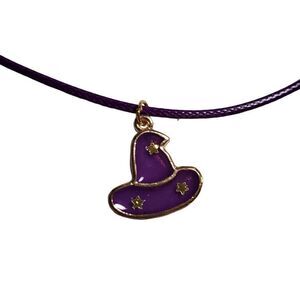 Witch hat charm necklace 18"